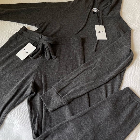 Brand New- LNA Brushed Hoodie & Jogger set in Pirate Black ☁️ - Picture 5 of 15